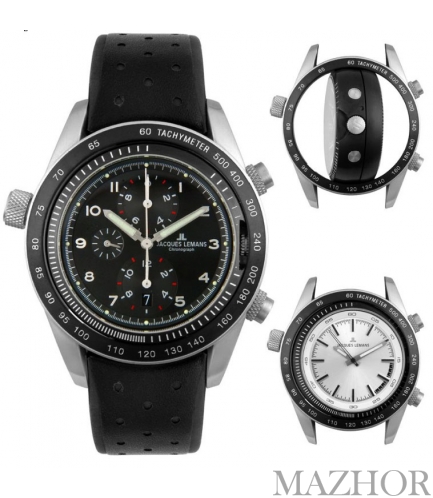   Jacques Lemans Sports Turnable Dualtime Chronograph 1-1515A -  1