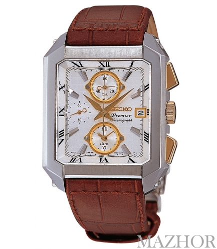 Мужские часы Seiko Premier Alarm Chronograph SNA747P1 Мужские часы Seiko Premier Alarm Chronograph SNA747P1 - Фото №1