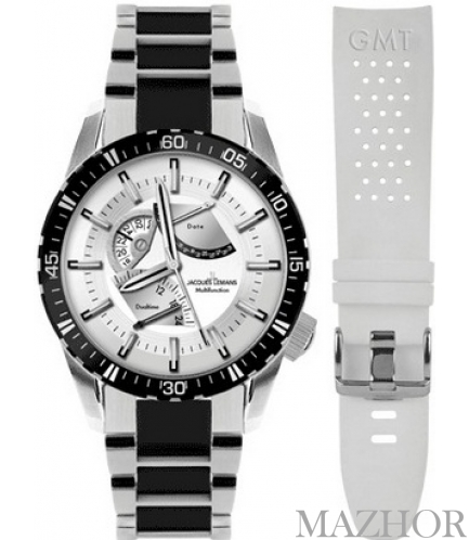 Мужские часы Jacques Lemans Sports Liverpool GMT 1-1584L (с двумя ремешками) Мужские часы Jacques Lemans Sports Liverpool GMT 1-1584L (с двумя ремешками) - Фото №1