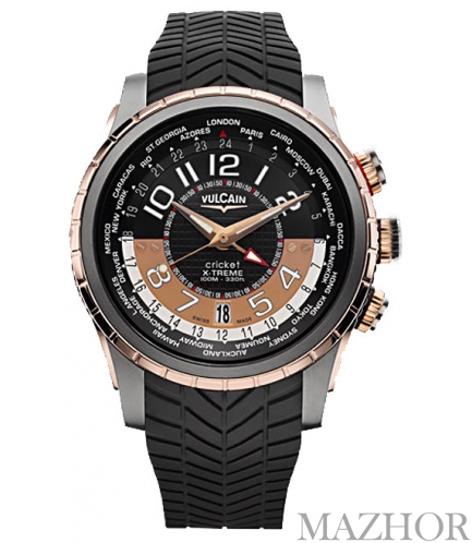 Мужские часы Vulcain Cricket X-Treme GMT 165925.167RF/BK Мужские часы Vulcain Cricket X-Treme GMT 165925.167RF/BK - Фото №1