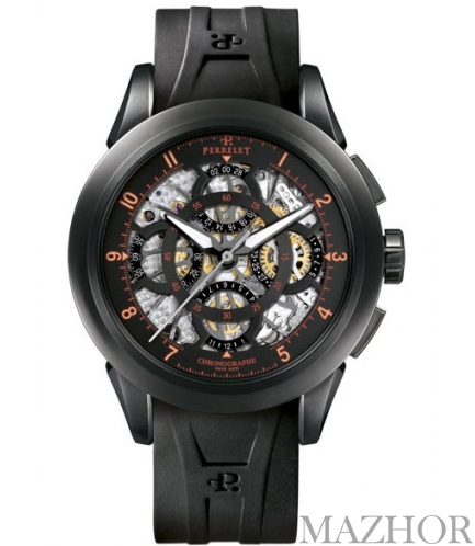   Perrelet Skeleton Chronograph And Second Time Zone A1057/3 -  1