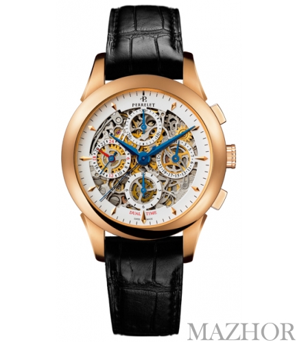   Perrelet Skeleton Chronograph And Second Time Zone A3007/8 -  1