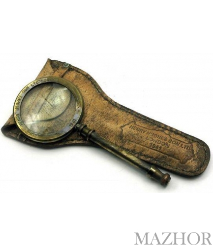      Brass Magnifier in Leather Case DN28240 -  1